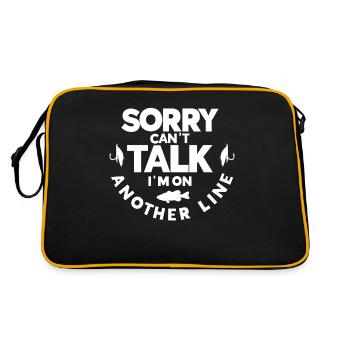 Cadeau de pêche Pêche Pêcheur Drôle De Pêcheur - Sac Retro - noir/or - Dos