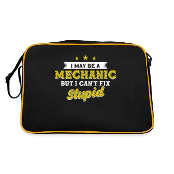 Mechanic Garage Gift for Mechanics - Retro Bag - black/gold - Back