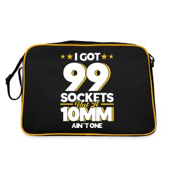 Mechanic Garage Gift for Mechanics - Retro Bag - black/gold - Back