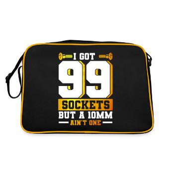 Mechanic Garage Gift for Mechanics - Retro Bag - black/gold - Back