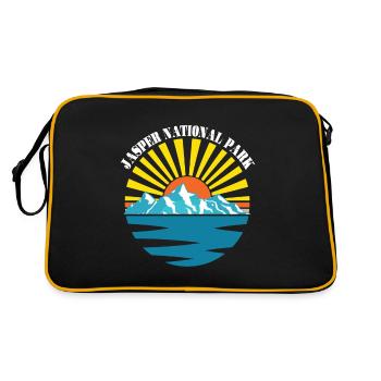 Jasper Alberta Nationalpark Kanada Icefields Wasse - Retro Tasche - Schwarz/Gold - Hinten