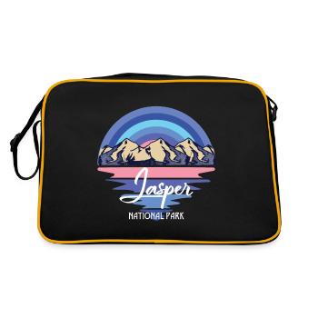 Jasper Canada National Park Icefields Wasserfallbe - Retro Tasche - Schwarz/Gold - Hinten