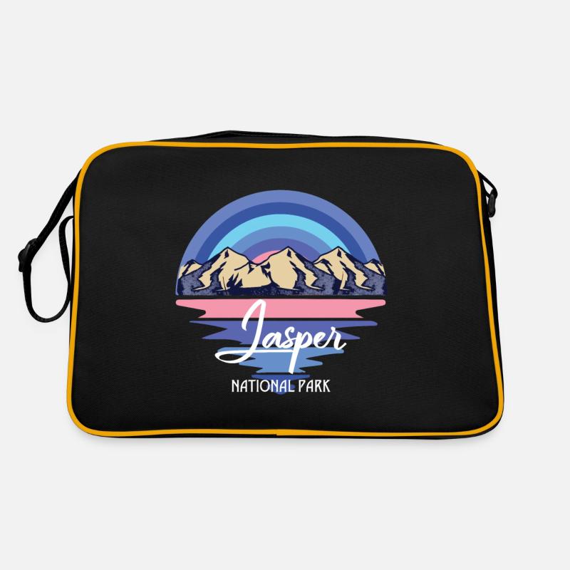 Jasper Canada National Park Icefields Waterfall Retro Bag