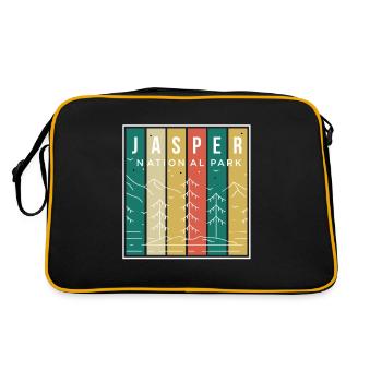 Jasper National Park Canada Souvenir Mountains Cam - Retro Bag - black/gold - Back