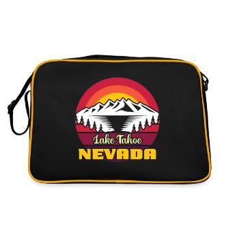 Lac Tahoe Montagnes Faune Camping Randonnée Natu - Sac Retro - noir/or - Dos