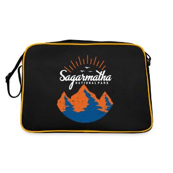 Sagarmatha Parc national de l’Everest Népal Tibet Neige - Sac Retro - noir/or - Dos