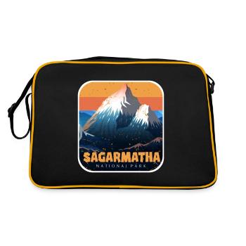Parc national des montagnes Sagarmatha Everest Népal T - Sac Retro - noir/or - Dos