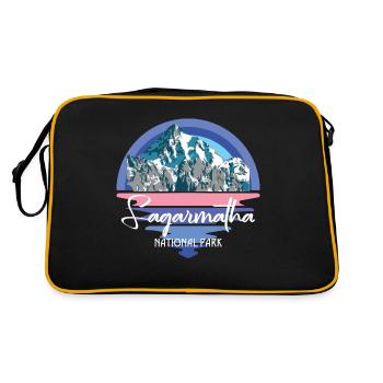 Parc national de l’Everest Sagarmatha Mountains au Tibet Nep - Sac Retro - noir/or - Dos