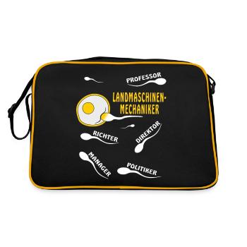 LANDMASCHINEN-MECHANIKER - Retro Tasche - Schwarz/Gold - Hinten
