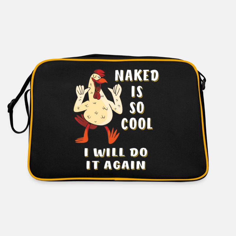 NAKED IS SO COOL I WILL DO IT AGAIN Retro Bag