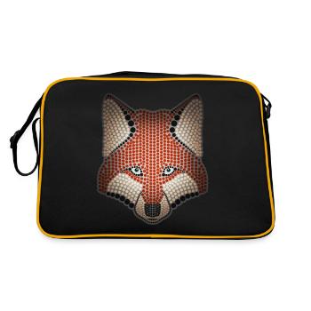 Conception d'animal de la forêt de renard parsemée de tête d'animal - Sac Retro - noir/or - Dos