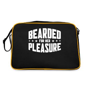 Barbes Dire Barbe Drôle Barbe Cadeau Barbe - Sac Retro - noir/or - Dos