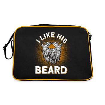 Barbes Dire Barbe Drôle Barbe Cadeau Barbe - Sac Retro - noir/or - Dos