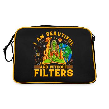 Je suis belle et sans filtres - Sac Retro - noir/or - Dos