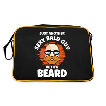 Barbes Dire Barbe Drôle Barbe Cadeau Barbe - Sac Retro - noir/or - Dos