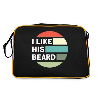 Barbes Dire Barbe Drôle Barbe Cadeau Barbe - Sac Retro - noir/or - Dos