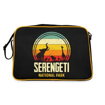Serengeti Big Five Safari Souvenir Africa National - Retro Bag - black/gold - Back