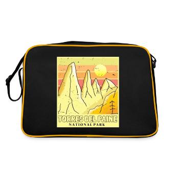 Patagonien Chile Torres del Paine Nationalpark Eis - Retro Bag - black/gold - Back