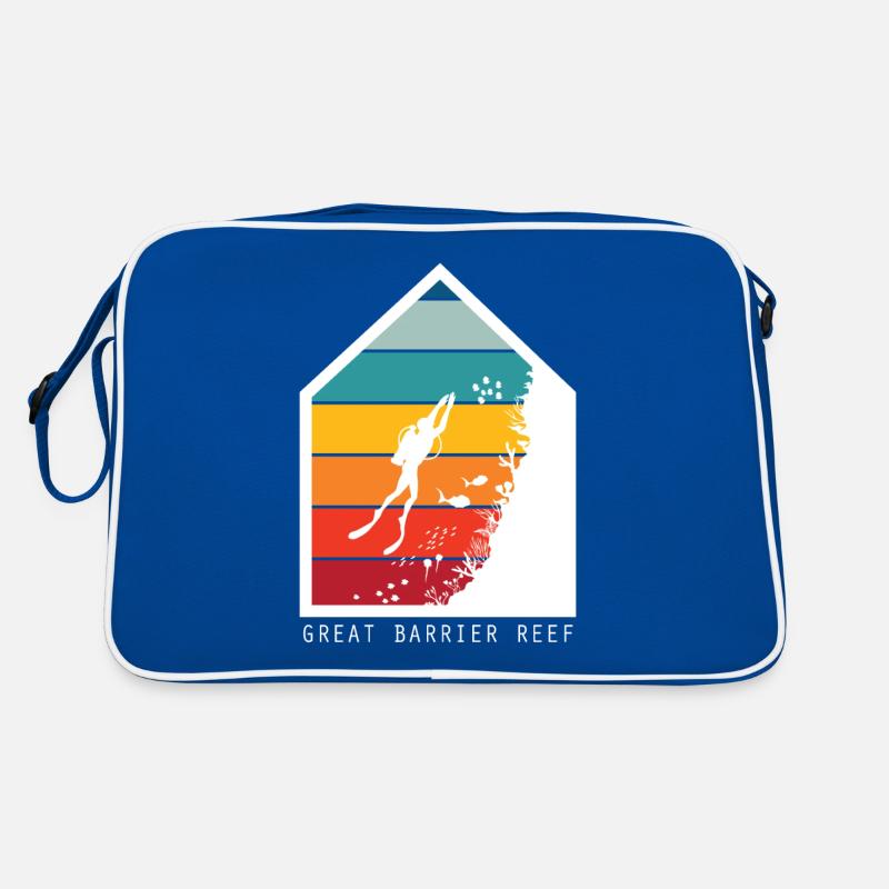 Coral Reef Sea Australia Great Barrier Reef Ta Retro Bag
