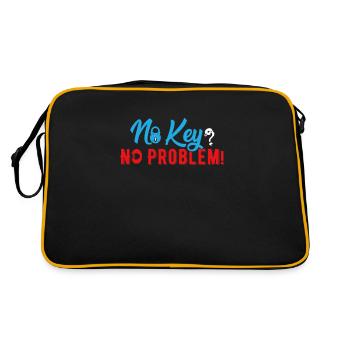 No Key No Problem, Funny Locksmith - Retro Bag - black/gold - Back