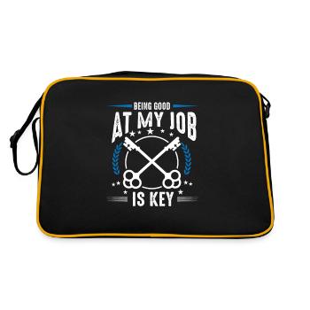 Being Good At My Job Is Key, Schlüsseldienst - Retro Tasche - Schwarz/Gold - Hinten
