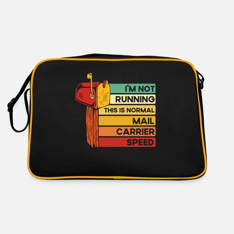 Postman Postman Parcel Deliverer Job Postman Retro Bag