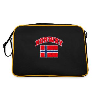 Norvège Scandinavie Norge Cadeau norvégien - Sac Retro - noir/or - Dos