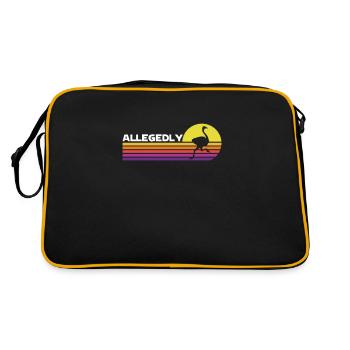 Autruche - Sac Retro - noir/or - Dos