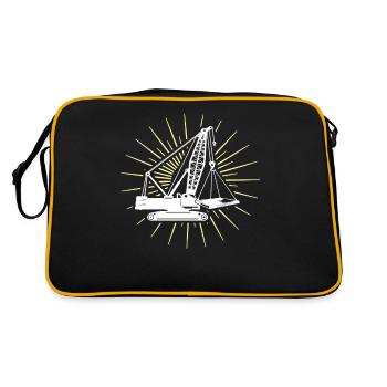 Crane Operator Crane Crane Driver - Retro Bag - black/gold - Back