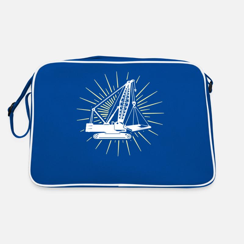 Kranführer Kran Kranfahrer Retro Tasche