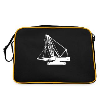 Crane Operator Crane Crane Driver - Retro Bag - black/gold - Back