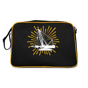 Crane Operator Crane Crane Driver - Retro Bag - black/gold - Back