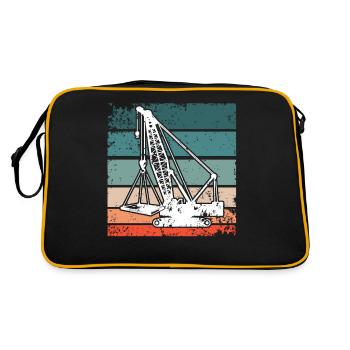 Crane Operator Crane Crane Driver - Retro Bag - black/gold - Back