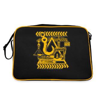 Crane Operator Crane Crane Driver - Retro Bag - black/gold - Back