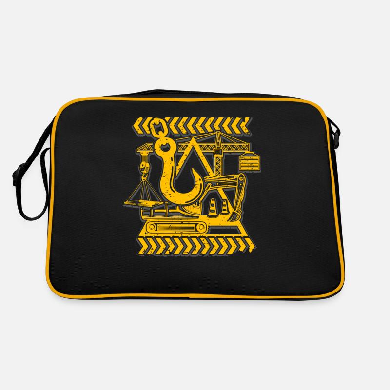 Kranführer Kran Kranfahrer Retro Tasche