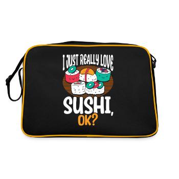 Sushi Cadeau Riz Doux Sushi - Sac Retro - noir/or - Dos