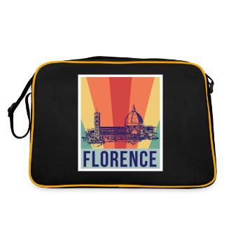 Florence Cathedral Italy Dome Tuscany Italyi - Retro Bag - black/gold - Back