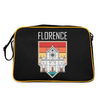 Florence Dome Tuscany Cathedral Italian Zuh - Retro Bag - black/gold - Back