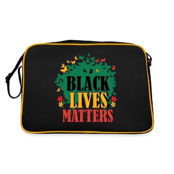 Black Lives Matter Melanin Black Pride National - Retro Bag - black/gold - Back
