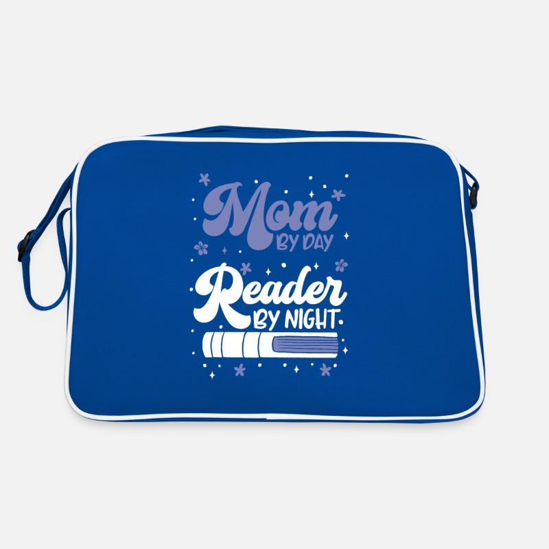 Mom By Day Reader By Night, Reading Book Lover Retro Tasche