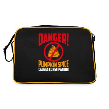 Danger Pumpkin Spice Couses Constipation, Anti-Pum - Retro Bag - black/gold - Back