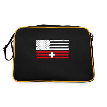 Suisse Amérique - Sac Retro - noir/or - Dos