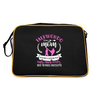 Taekwondo Mutter Tae Kwon Do Kampfsport Geschenk - Retro Tasche - Schwarz/Gold - Hinten