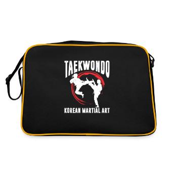 Taekwondo Tae Kwon Do Martial Arts Gift - Retro Bag - black/gold - Back