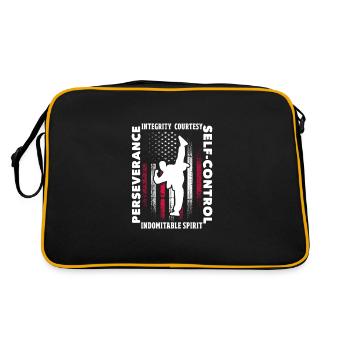 Taekwondo Tae Kwon Do Martial Arts Gift - Retro Bag - black/gold - Back