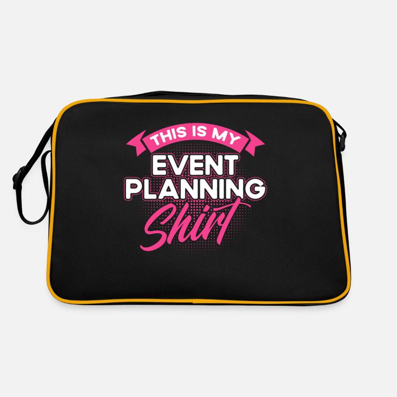 Eventplaner Hochzeitsplaner Event Manager - Retro Tasche - Schwarz/Gold