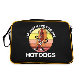 Hotdog Food Lover Hotdog Vendeur de hot-dogs Food Hotdog - Sac Retro - noir/or - Dos