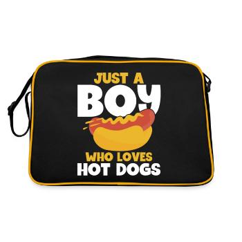 Hotdog Food Lover Hotdogs Contest Hot Dog Seller - Sac Retro - noir/or - Dos