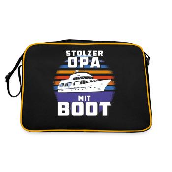 STOLZER OPA MIT BOOT - Retro Tasche - Schwarz/Gold - Hinten
