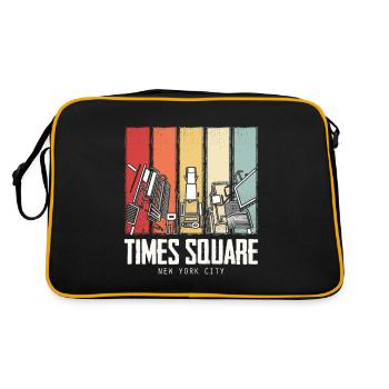 Visite à pied de New York Souvenir Times Square NY - Sac Retro - noir/or - Dos